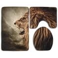 thumbnail image 1 of PUDMAD Stormy Sky 3 Piece Bathroom Rugs Set Bath Rug Contour Mat and Toilet Lid Cover, 1 of 2