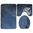 thumbnail image 1 of PUDMAD Stranger Forest Full Moon Meteor 3 Piece Bathroom Rugs Set Bath Rug Contour Mat and Toilet Lid Cover, 1 of 2
