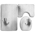 thumbnail image 1 of PUDMAD Strangers Horrible Figure Shadow 3 Piece Bathroom Rugs Set Bath Rug Contour Mat and Toilet Lid Cover, 1 of 2