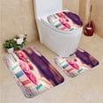 thumbnail image 1 of PUDMAD Strawberry Ice Cream in a Paper Cup 3 Piece Bathroom Rugs Set Bath Rug Contour Mat and Toilet Lid Cover, 1 of 2