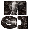 thumbnail image 1 of PUDMAD Stylish Elephant Comfort Washroom Pcs Bath Doormat U Toilet Lid Cover 3 Piece Bathroom Rugs Set Bath Rug Contour Mat and Toilet Lid Cover, 1 of 2