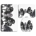 thumbnail image 1 of PUDMAD Summer Forest Pine Fir Trees Grass Bush Silhouettes 3 Piece Bathroom Rugs Set Bath Rug Contour Mat and Toilet Lid Cover, 1 of 2