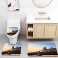 thumbnail image 1 of PUDMAD Summer Palace 3 Piece Bathroom Rugs Set Bath Rug Contour Mat and Toilet Lid Cover, 1 of 2