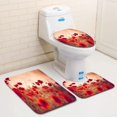 thumbnail image 1 of PUDMAD Summer Poppy Meadow 3 Piece Bathroom Rugs Set Bath Rug Contour Mat and Toilet Lid Cover, 1 of 2