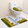 thumbnail image 1 of PUDMAD Summer Sunset a barn in Rural Montana Rocky Mountains 3 Piece Bathroom Rugs Set Bath Rug Contour Mat and Toilet Lid Cover, 1 of 2