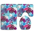 thumbnail image 1 of PUDMAD Summer Tropical 3 Piece Bathroom Rugs Set Bath Rug Contour Mat and Toilet Lid Cover, 1 of 2