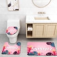 thumbnail image 1 of PUDMAD Summer Tropical Banner or Flyer Exotic Palm Leaves Hibiscus Flowers and 3 Piece Bathroom Rugs Set Bath Rug Contour Mat and Toilet Lid Cover, 1 of 2