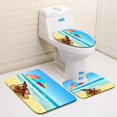 thumbnail image 1 of PUDMAD Summer at Ocean Beach Two Chairs Umbrella 3 Piece Bathroom Rugs Set Bath Rug Contour Mat and Toilet Lid Cover, 1 of 2