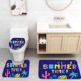thumbnail image 1 of PUDMAD Summer time Typography 3 Piece Bathroom Rugs Set Bath Rug Contour Mat and Toilet Lid Cover, 1 of 2