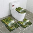 thumbnail image 1 of PUDMAD Summers Day 3 Piece Bathroom Rugs Set Bath Rug Contour Mat and Toilet Lid Cover, 1 of 2