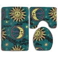 thumbnail image 1 of PUDMAD Sun and Moon 3 Piece Bathroom Rugs Set Bath Rug Contour Mat and Toilet Lid Cover, 1 of 2