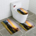 thumbnail image 1 of PUDMAD Sunbeam at Dawn 3 Piece Bathroom Rugs Set Bath Rug Contour Mat and Toilet Lid Cover, 1 of 2