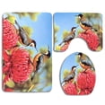 thumbnail image 1 of PUDMAD Sunflower 3 Piece Bathroom Rugs Set Bath Rug Contour Mat and Toilet Lid Cover, 1 of 2