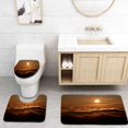 thumbnail image 1 of PUDMAD Sunrise 3 Piece Bathroom Rugs Set Bath Rug Contour Mat and Toilet Lid Cover, 1 of 2