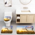 thumbnail image 1 of PUDMAD Sunrise 3 Piece Bathroom Rugs Set Bath Rug Contour Mat and Toilet Lid Cover, 1 of 2