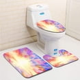 thumbnail image 1 of PUDMAD Sunrise Art 3 Piece Bathroom Rugs Set Bath Rug Contour Mat and Toilet Lid Cover, 1 of 2