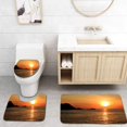 thumbnail image 1 of PUDMAD Sunrise Over Pacific Ocean in Vietnam s East Pole 3 Piece Bathroom Rugs Set Bath Rug Contour Mat and Toilet Lid Cover, 1 of 2
