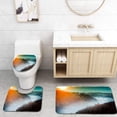 thumbnail image 1 of PUDMAD Sunrise Over a Romanian Village 3 Piece Bathroom Rugs Set Bath Rug Contour Mat and Toilet Lid Cover, 1 of 2