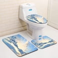 thumbnail image 1 of PUDMAD Sunrise Sky Panorama Clouds 3 Piece Bathroom Rugs Set Bath Rug Contour Mat and Toilet Lid Cover, 1 of 2