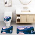 thumbnail image 1 of PUDMAD Sunrise at McDonald Lake 3 Piece Bathroom Rugs Set Bath Rug Contour Mat and Toilet Lid Cover, 1 of 2