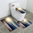 thumbnail image 1 of PUDMAD Sunrise at Mountain 3 Piece Bathroom Rugs Set Bath Rug Contour Mat and Toilet Lid Cover, 1 of 2