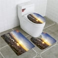 thumbnail image 1 of PUDMAD Sunrise at Peak 3 Piece Bathroom Rugs Set Bath Rug Contour Mat and Toilet Lid Cover, 1 of 2