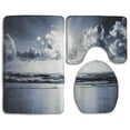 thumbnail image 1 of PUDMAD Sunrise from Sea 3 Piece Bathroom Rugs Set Bath Rug Contour Mat and Toilet Lid Cover, 1 of 2