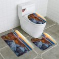 thumbnail image 1 of PUDMAD Sunrise in Allegheny Mountains West Virginia 3 Piece Bathroom Rugs Set Bath Rug Contour Mat and Toilet Lid Cover, 1 of 2