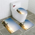 thumbnail image 1 of PUDMAD Sunrise in Perth Panorama 3 Piece Bathroom Rugs Set Bath Rug Contour Mat and Toilet Lid Cover, 1 of 2
