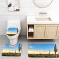 thumbnail image 1 of PUDMAD Sunset 3 Piece Bathroom Rugs Set Bath Rug Contour Mat and Toilet Lid Cover, 1 of 2