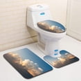 thumbnail image 1 of PUDMAD Sunset Color Clouds 3 Piece Bathroom Rugs Set Bath Rug Contour Mat and Toilet Lid Cover, 1 of 2