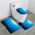 thumbnail image 1 of PUDMAD Sunset Hunter 3 Piece Bathroom Rugs Set Bath Rug Contour Mat and Toilet Lid Cover, 1 of 2