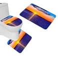 thumbnail image 1 of PUDMAD Sunset Reflection on Sea View 3 Piece Bathroom Rugs Set Bath Rug Contour Mat and Toilet Lid Cover, 1 of 2