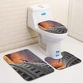 thumbnail image 1 of PUDMAD Sunset Sky Over US Capitol Building 3 Piece Bathroom Rugs Set Bath Rug Contour Mat and Toilet Lid Cover, 1 of 2