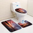 thumbnail image 1 of PUDMAD Sunset Sky Reflection 3 Piece Bathroom Rugs Set Bath Rug Contour Mat and Toilet Lid Cover, 1 of 2