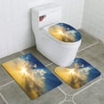 thumbnail image 1 of PUDMAD Sunset Sun Rays 3 Piece Bathroom Rugs Set Bath Rug Contour Mat and Toilet Lid Cover, 1 of 2