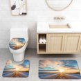 thumbnail image 1 of PUDMAD Sunset in Winter 3 Piece Bathroom Rugs Set Bath Rug Contour Mat and Toilet Lid Cover, 1 of 2
