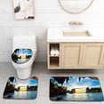 thumbnail image 1 of PUDMAD Sunset on Pranang Beach Railay Krabi Province Thailand 3 Piece Bathroom Rugs Set Bath Rug Contour Mat and Toilet Lid Cover, 1 of 2