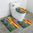 thumbnail image 1 of PUDMAD Sunset on Sugar Ridge Road Ennis TX 3 Piece Bathroom Rugs Set Bath Rug Contour Mat and Toilet Lid Cover, 1 of 2