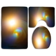 thumbnail image 1 of PUDMAD Sunshine LensFlare II 3 Piece Bathroom Rugs Set Bath Rug Contour Mat and Toilet Lid Cover, 1 of 2