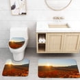 thumbnail image 1 of PUDMAD Surnise Over Valley Fire 3 Piece Bathroom Rugs Set Bath Rug Contour Mat and Toilet Lid Cover, 1 of 2