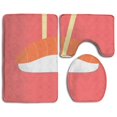 thumbnail image 1 of PUDMAD Sushi 3 Piece Bathroom Rugs Set Bath Rug Contour Mat and Toilet Lid Cover, 1 of 2
