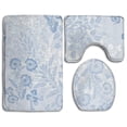 thumbnail image 1 of PUDMAD Swedish Lizzie 3 Piece Bathroom Rugs Set Bath Rug Contour Mat and Toilet Lid Cover, 1 of 2