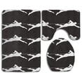 thumbnail image 1 of PUDMAD Swimmer 3 Piece Bathroom Rugs Set Bath Rug Contour Mat and Toilet Lid Cover, 1 of 2