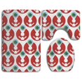 thumbnail image 1 of PUDMAD Switzerland Flag Eat Earth 3 Piece Bathroom Rugs Set Bath Rug Contour Mat and Toilet Lid Cover, 1 of 2