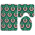 thumbnail image 1 of PUDMAD Syria Flag Eat Earth 3 Piece Bathroom Rugs Set Bath Rug Contour Mat and Toilet Lid Cover, 1 of 2