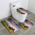 thumbnail image 1 of PUDMAD T A Moulton Homestead on Mormon Row 3 Piece Bathroom Rugs Set Bath Rug Contour Mat and Toilet Lid Cover, 1 of 2
