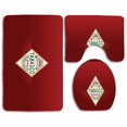 thumbnail image 1 of PUDMAD Tabasco Sauce 3 Piece Bathroom Rugs Set Bath Rug Contour Mat and Toilet Lid Cover, 1 of 2
