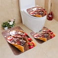 thumbnail image 1 of PUDMAD Tacos ice Cream 3 Piece Bathroom Rugs Set Bath Rug Contour Mat and Toilet Lid Cover, 1 of 2
