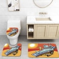thumbnail image 1 of PUDMAD Tanned Shark 3 Piece Bathroom Rugs Set Bath Rug Contour Mat and Toilet Lid Cover, 1 of 2